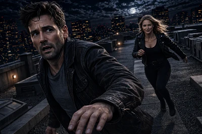 Vampires racing across city rooftops