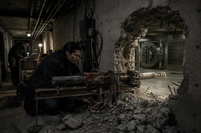 A vault being breached