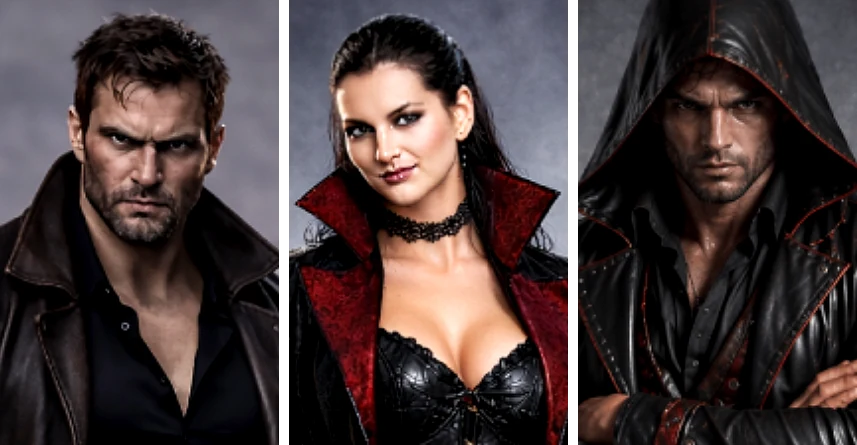 Fighter, Elder, and Outcast vampires
